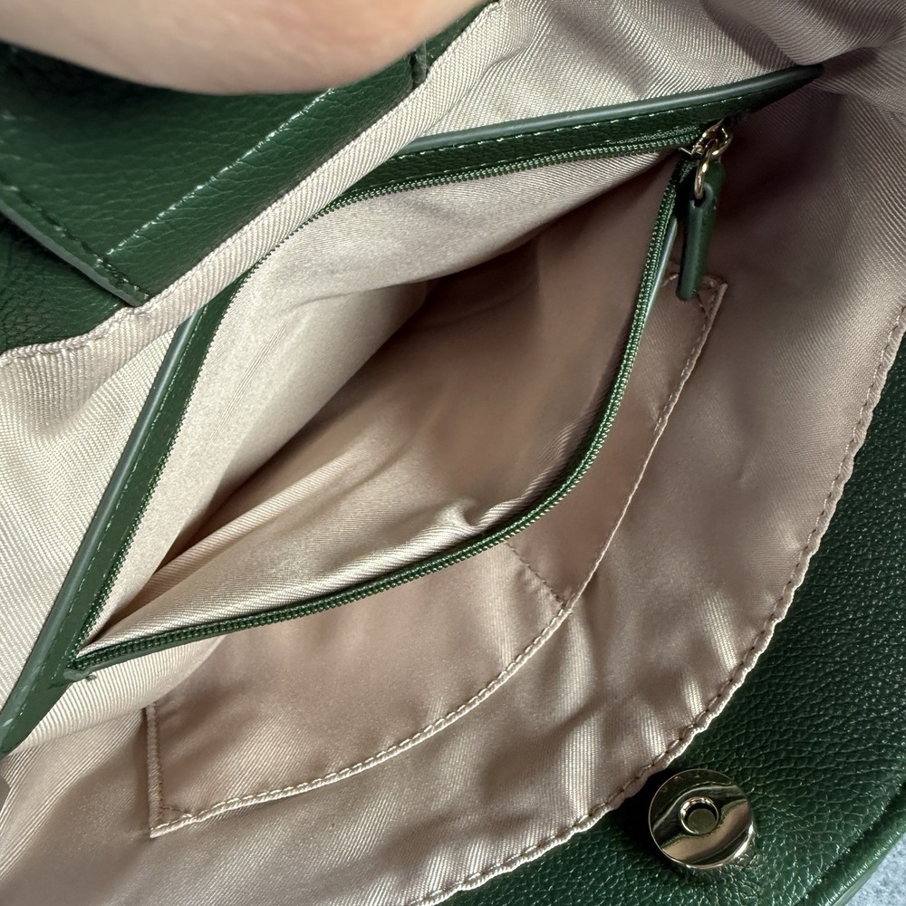 Lauren Conrad LC Womens Purse Gibson Green Bucket Bag Soft Minimal Crossbody - Picture 10 of 11